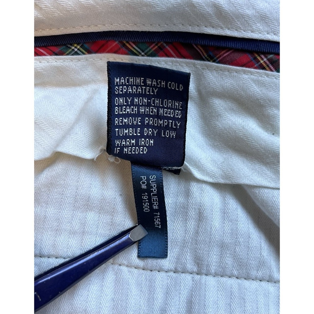 VTG POLO RALPH LAUREN Sz 38 Short Golf Fairway Men's Navy Blue Cotton Pleated - Picture 10 of 10